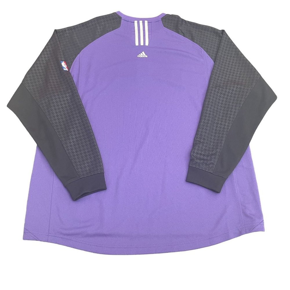 Authentic NBA Adidas Purple Suns Jersey LS T-Shirt Tom Chambers Signed, Size 2XL - Picture 2 of 9